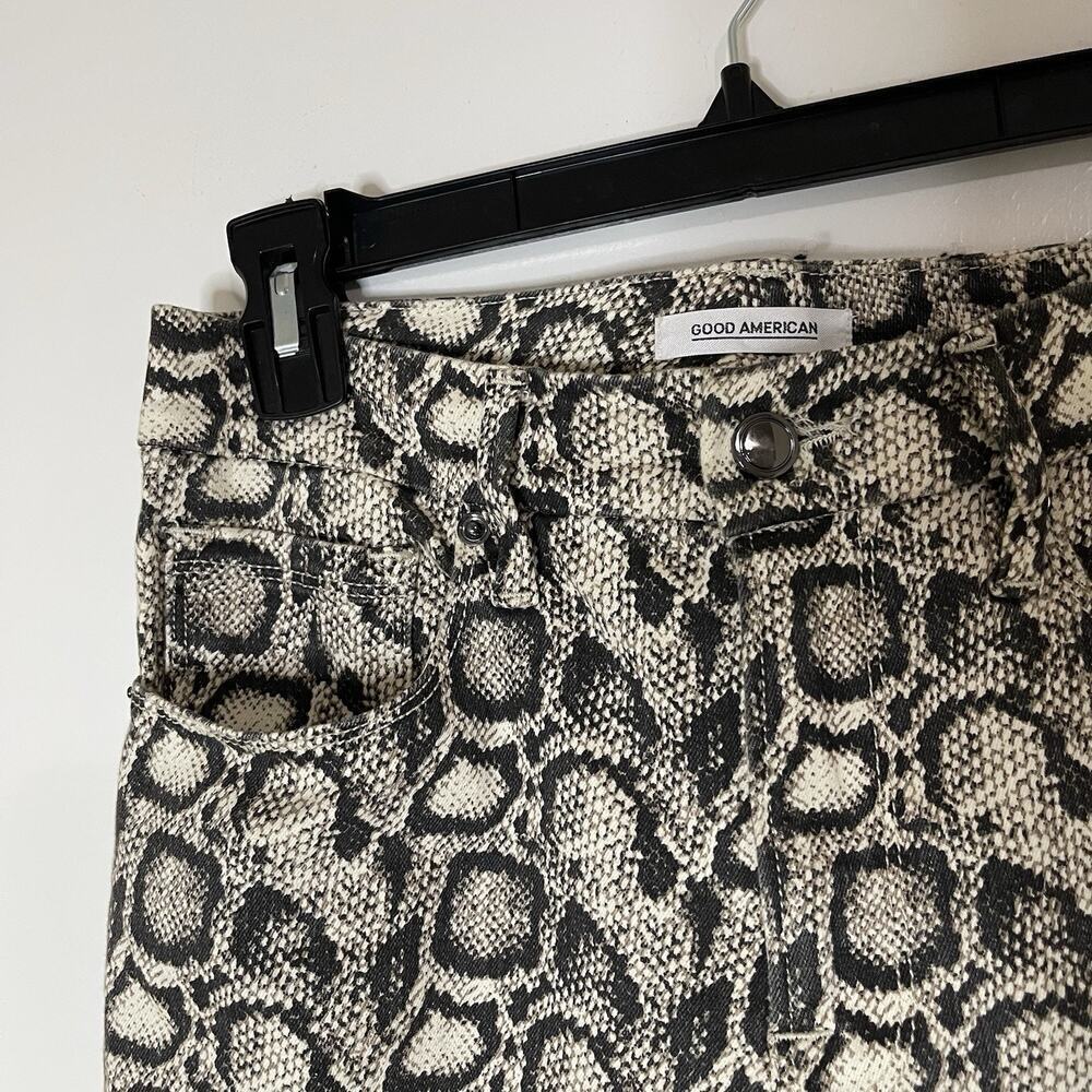 Good American Good Legs Snakeskin python beige print Skinny Jeans US 6/ 28 - Picture 6 of 6